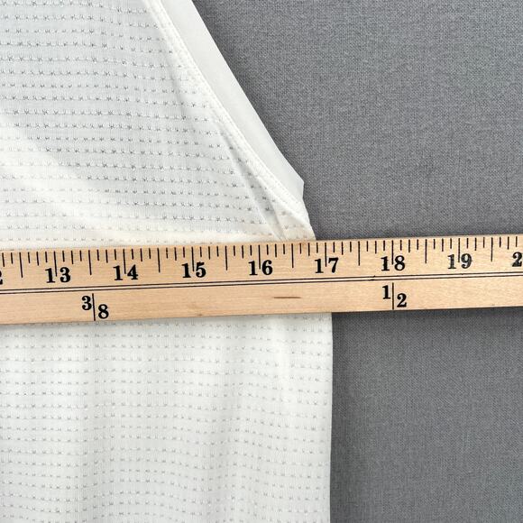 LULULEMON Racerback Tank Top Womens 6 White Tie Back Workout Running Mesh Knit - Picture 10 of 11